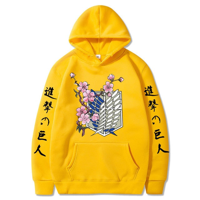 Anime Attack on Titan Printed Long Sleeved Hoodie Men Women Tops