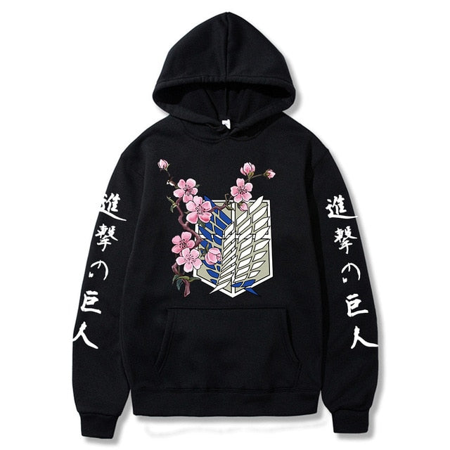 Anime Attack on Titan Printed Long Sleeved Hoodie Men Women Tops