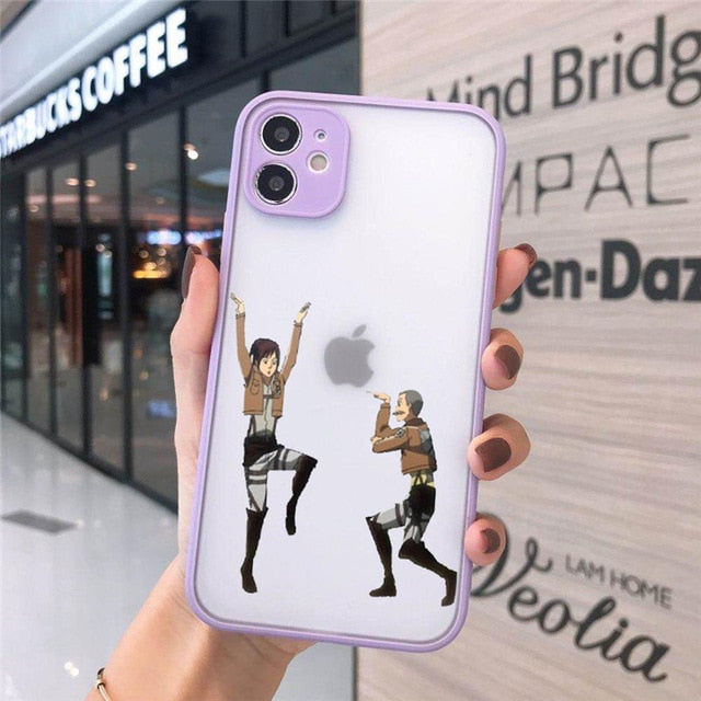 Anime Japanese Attack on Titan Phone Case for Iphone 12 Mini 11 Pro XS MAX 8 7 6 6S Plus X SE20 XR Soft Bumper Fundas Coque Case