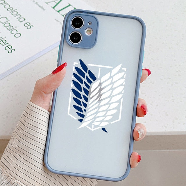 Anime Japanese Attack on Titan Phone Case for Iphone 12 Mini 11 Pro XS MAX 8 7 6 6S Plus X SE20 XR Soft Bumper Fundas Coque Case