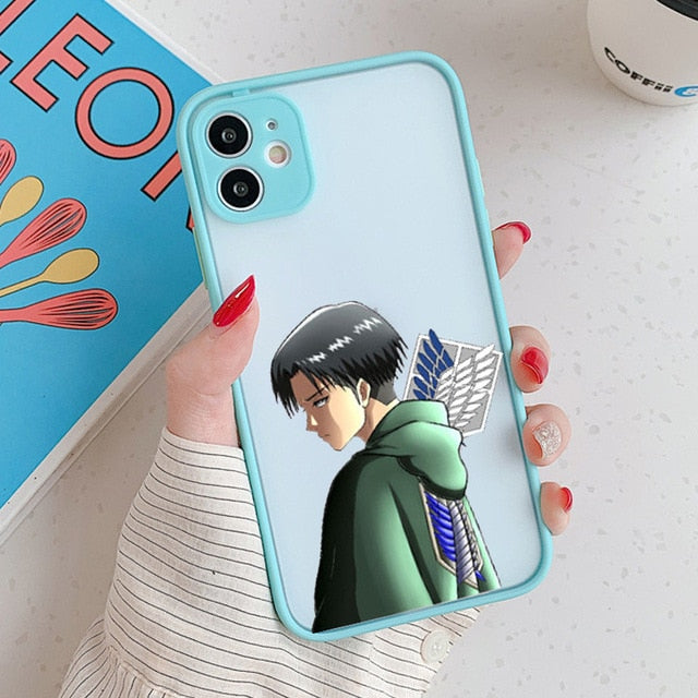 Anime Japanese Attack on Titan Phone Case for Iphone 12 Mini 11 Pro XS MAX 8 7 6 6S Plus X SE20 XR Soft Bumper Fundas Coque Case
