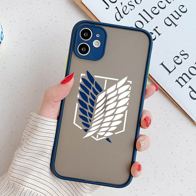 Anime Japanese Attack on Titan Phone Case for Iphone 12 Mini 11 Pro XS MAX 8 7 6 6S Plus X SE20 XR Soft Bumper Fundas Coque Case