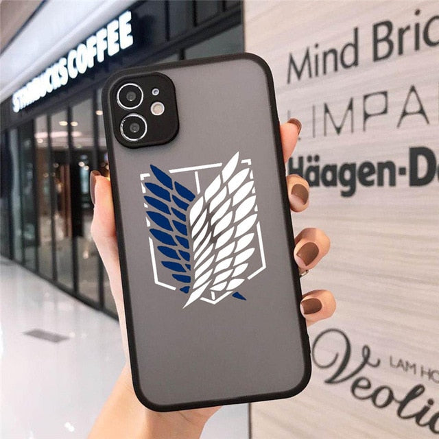 Anime Japanese Attack on Titan Phone Case for Iphone 12 Mini 11 Pro XS MAX 8 7 6 6S Plus X SE20 XR Soft Bumper Fundas Coque Case