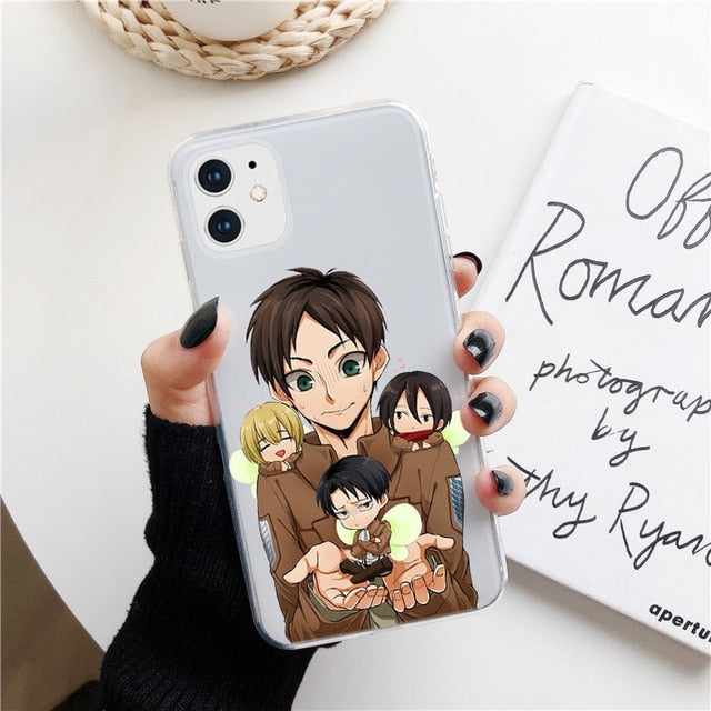 Anime Japanese attack on Titan Phone Case For iphone 12 mini 11 pro XS MAX 8 7 6 6S Plus X SE2020 XR Soft TPU Fundas Coque case