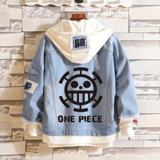 Anime  Attack on Titan Fate Blue Denim Jacket Hoodie For Girls Boys Spring Coat