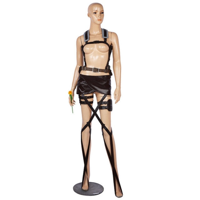 Anime Attack on Titan Shingeki no Kyojin Cosplay Costumes Set Recon Corps Leather Shorts Harness Belt Apron Skirt Scouting Legion Cape