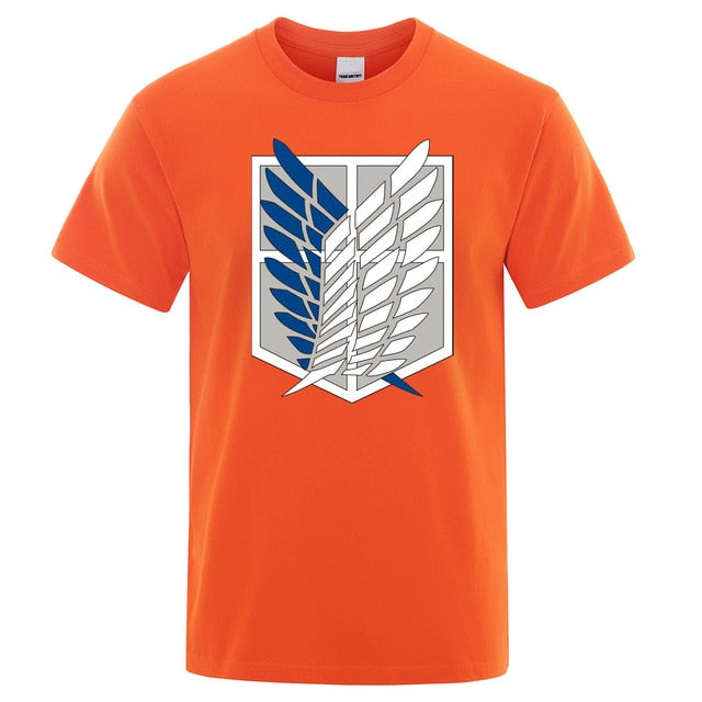 Attack on Titan T shirt Wings Of Freedom T-shirts Mens Japanese Anime