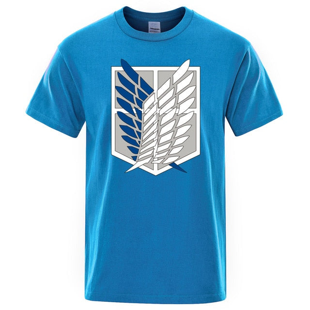 Attack on Titan T shirt Wings Of Freedom T-shirts Mens Japanese Anime