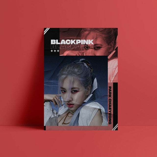 Beautiful Idol Girl Group Posters Canvas Painting Kpop Black Poster Pink Wall Decor Wall Art Picture Room Decor Home Decor