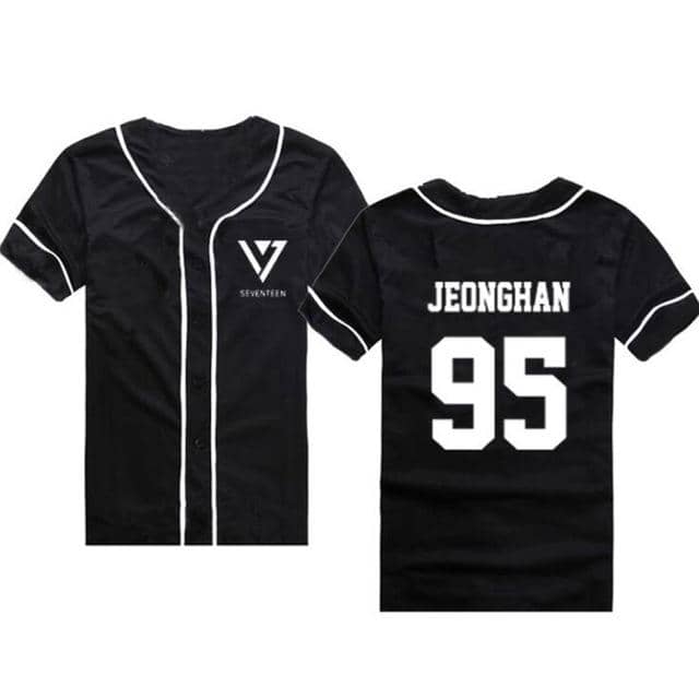 Kpop Newest Black White Cardigan Harajuku T Shirt Seventeen 17 Baseball Button Up Tee Shirt Casual Summer Hip Hop Style Tshirt Streetwear that you'll fall in love with. At an affordable price at KPOPSHOP, We sell a variety of Black White Cardigan Harajuku T Shirt Seventeen 17 Baseball Button Up Tee Shirt Casual Summer Hip Hop Style Tshirt Streetwear with Free Shipping.