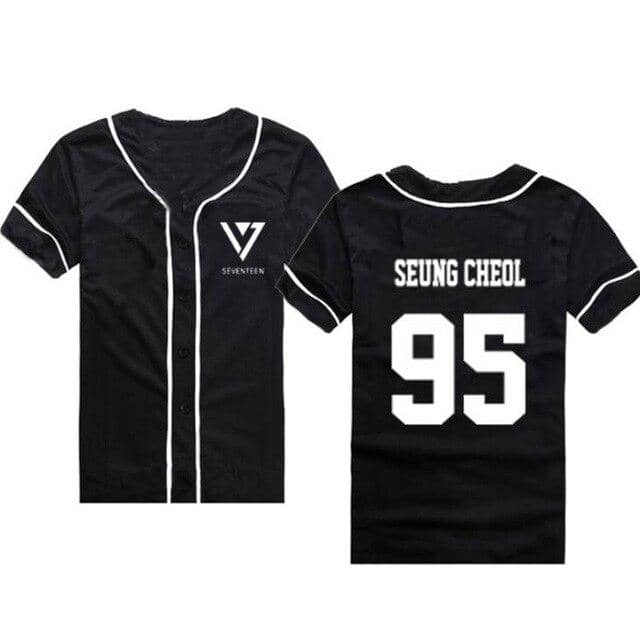 Kpop Newest Black White Cardigan Harajuku T Shirt Seventeen 17 Baseball Button Up Tee Shirt Casual Summer Hip Hop Style Tshirt Streetwear that you'll fall in love with. At an affordable price at KPOPSHOP, We sell a variety of Black White Cardigan Harajuku T Shirt Seventeen 17 Baseball Button Up Tee Shirt Casual Summer Hip Hop Style Tshirt Streetwear with Free Shipping.