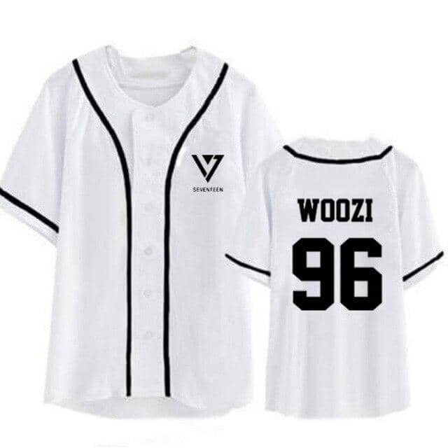 Kpop Newest Black White Cardigan Harajuku T Shirt Seventeen 17 Baseball Button Up Tee Shirt Casual Summer Hip Hop Style Tshirt Streetwear that you'll fall in love with. At an affordable price at KPOPSHOP, We sell a variety of Black White Cardigan Harajuku T Shirt Seventeen 17 Baseball Button Up Tee Shirt Casual Summer Hip Hop Style Tshirt Streetwear with Free Shipping.