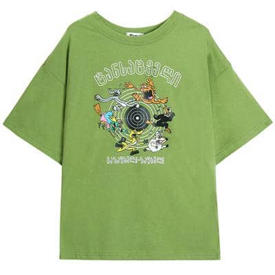 Kpopshop Originals - T-shirts Rainbow Striped Soft Loose Embroidery T-shirt  (16) - Kpopshop