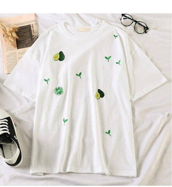 Kpopshop Originals - T-shirts Rainbow Striped Soft Loose Embroidery T-shirt  (16) - Kpopshop