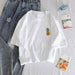 Kpopshop Originals - T-shirts Rainbow Striped Soft Loose Embroidery T-shirt  (16) - Kpopshop