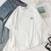 Kpopshop Originals - T-shirts Rainbow Striped Soft Loose Embroidery T-shirt  (16) - Kpopshop