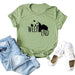 Women T-Shirt Letter O-Neck Loose Tops Women Plus Size Femme - Kpopshop