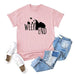 Women T-Shirt Letter O-Neck Loose Tops Women Plus Size Femme - Kpopshop