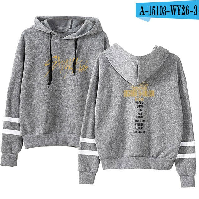 Cool World Tour Stray Kids/ Men /Women Hooded Pullover Long Sleeve Hoody Stray Kids Hoodies Sweatshirts Plus Size