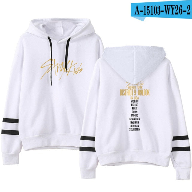 Cool World Tour Stray Kids/ Men /Women Hooded Pullover Long Sleeve Hoody Stray Kids Hoodies Sweatshirts Plus Size