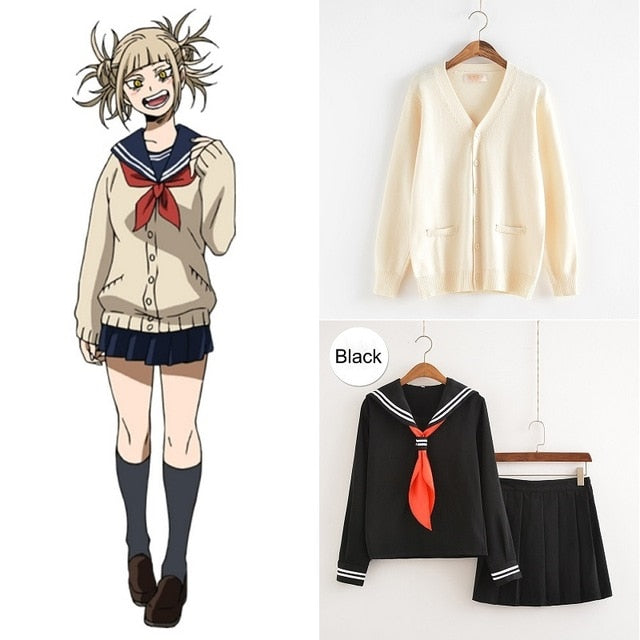 Cosplay Costume My Hero Academia Anime Cosplay Boku no Hero Academia Himiko Toga JK Uniform Women Sailor Suits with Sweaters