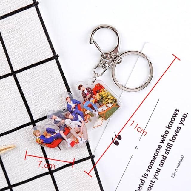 Creative kpop stray kids album photo key chain TWICE TXT REDVELVET Seventeen GOT7 ITZY stray kids kpop stationery set - Kpopshop