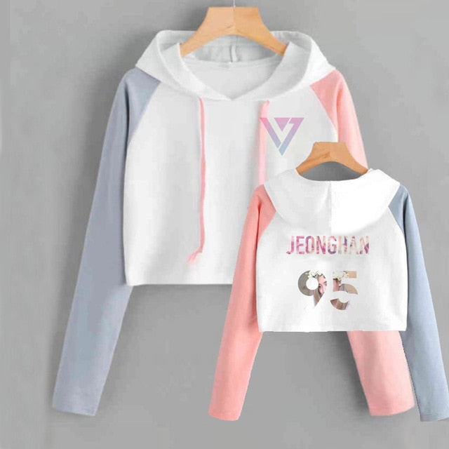 Seventeen Tops Women Kpop Seventeen Album Scoups Jeonghan Joshua Hoshi Wonwoo Woozi Dk The8 Sweatshirt