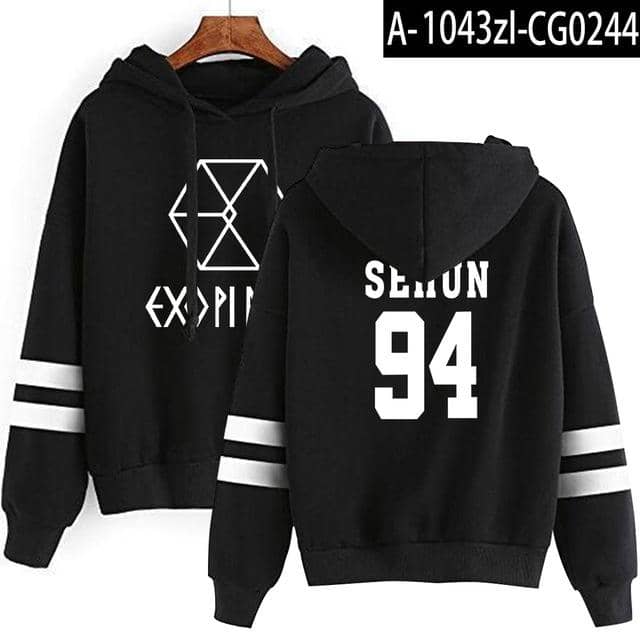 Kpop Newest EXO Hoodie Women Harajuku Casual Hoodies Sweatshirt Korean Style Loose Hoody Ladies Warm Sweatshirts Stripe Pullover Top Hip Hop that you'll fall in love with. At an affordable price at KPOPSHOP, We sell a variety of EXO Hoodie Women Harajuku Casual Hoodies Sweatshirt Korean Style Loose Hoody Ladies Warm Sweatshirts Stripe Pullover Top Hip Hop with Free Shipping.