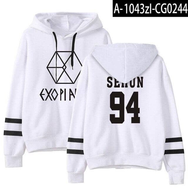 Kpop Newest EXO Hoodie Women Harajuku Casual Hoodies Sweatshirt Korean Style Loose Hoody Ladies Warm Sweatshirts Stripe Pullover Top Hip Hop that you'll fall in love with. At an affordable price at KPOPSHOP, We sell a variety of EXO Hoodie Women Harajuku Casual Hoodies Sweatshirt Korean Style Loose Hoody Ladies Warm Sweatshirts Stripe Pullover Top Hip Hop with Free Shipping.