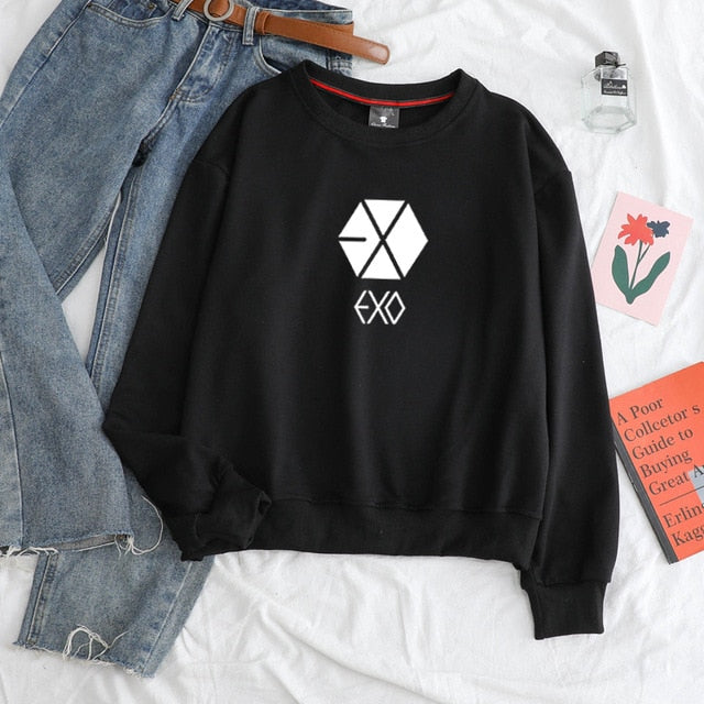 EXO Hoodies Men Women Fashion Cotton Sweatshirt High Quality