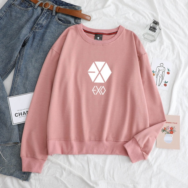 EXO Hoodies Men Women Fashion Cotton Sweatshirt High Quality