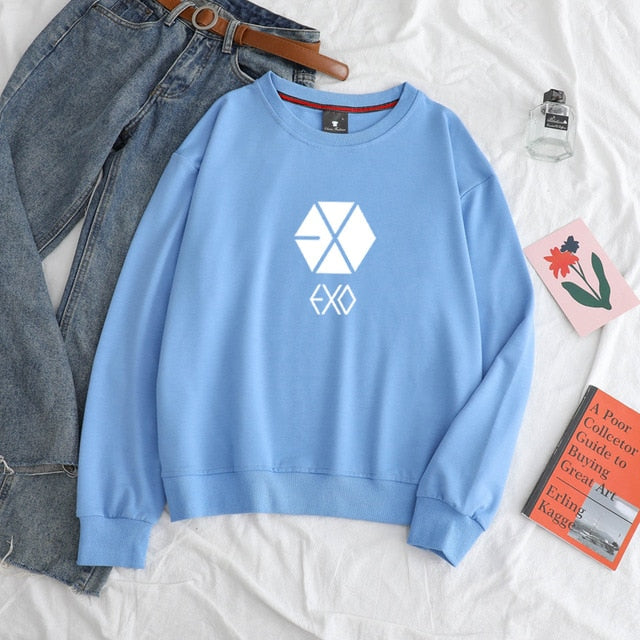EXO Hoodies Men Women Fashion Cotton Sweatshirt High Quality