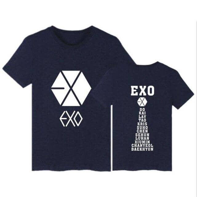 EXO KPOP Couple For Lovers Korean T-Shirt Women  k-pop  4XL