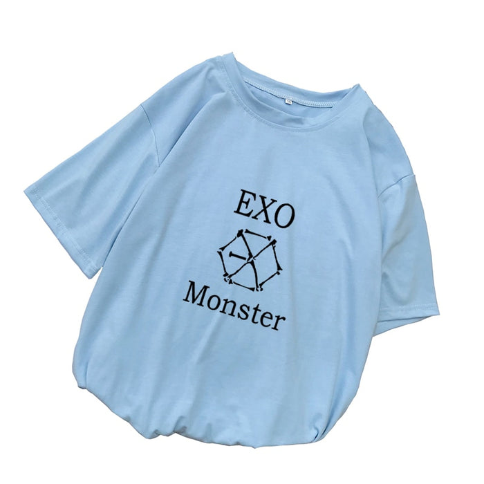 EXO Kpop T Shirt Women Cotton T-shirts Loose Casual Short Sleeve Tops Tee Shirt Femme Streetwear Camiseta Mujer Clothes