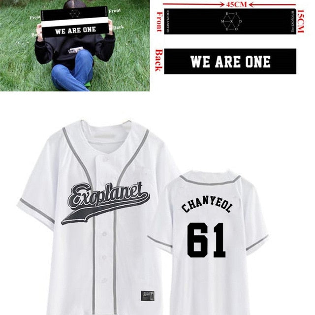 EXO Planet 3 EXOrDIUM T-shirt In Seoul KPOP Unisex BUTTON DOWN T-shirt Baekhyun 2021 Summer Tops Fashion Korean Fans Tees