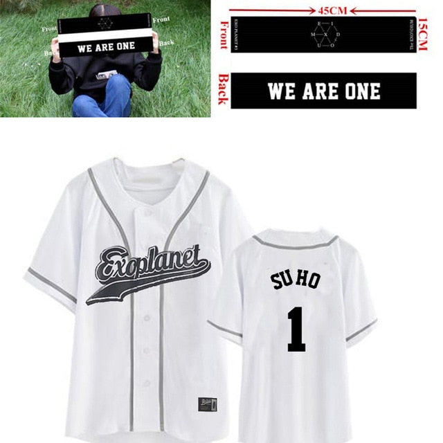 EXO Planet 3 EXOrDIUM T-shirt In Seoul KPOP Unisex BUTTON DOWN T-shirt Baekhyun 2021 Summer Tops Fashion Korean Fans Tees