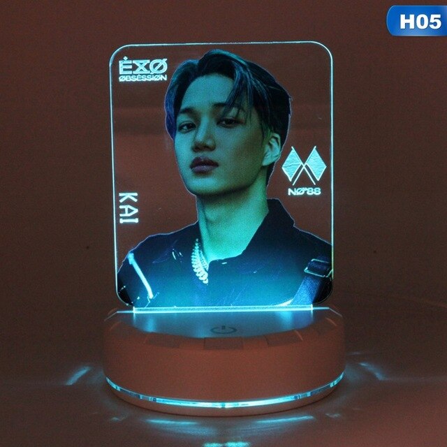 EXO Table Lamp Light Stick LED Night Light Bedside Lamp Lightstick Luminous Stationery Set