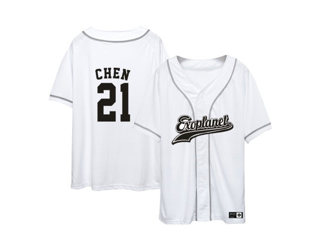 Exo T Shirt Women Baseball Tshirt Short Sleeve Shirt 2019 New Style Clothes BAEKHYUN LAY SEHUN Tao DO SUHO Tee Shirt Femme