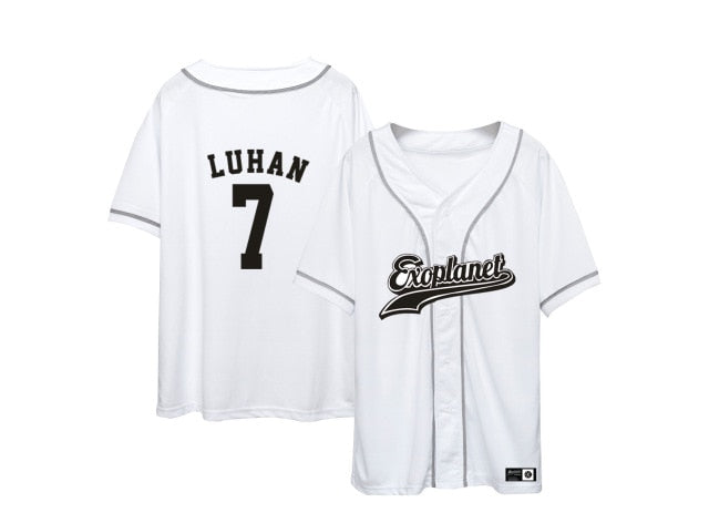 Exo T Shirt Women Baseball Tshirt Short Sleeve Shirt 2019 New Style Clothes BAEKHYUN LAY SEHUN Tao DO SUHO Tee Shirt Femme
