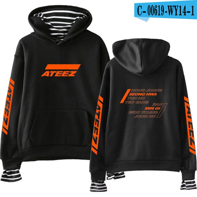 ATEEZ Fake Two Pieces Women Sweatshirt tshirts Kpops  Plus Size XXL - Kpopshop