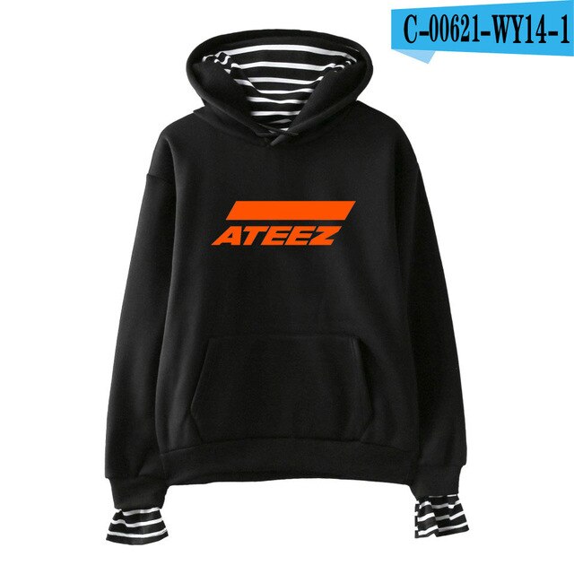 ATEEZ Fake Two Pieces Women Sweatshirt tshirts Kpops  Plus Size XXL - Kpopshop