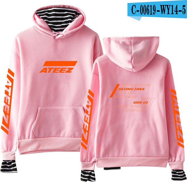 ATEEZ Fake Two Pieces Women Sweatshirt tshirts Kpops  Plus Size XXL - Kpopshop