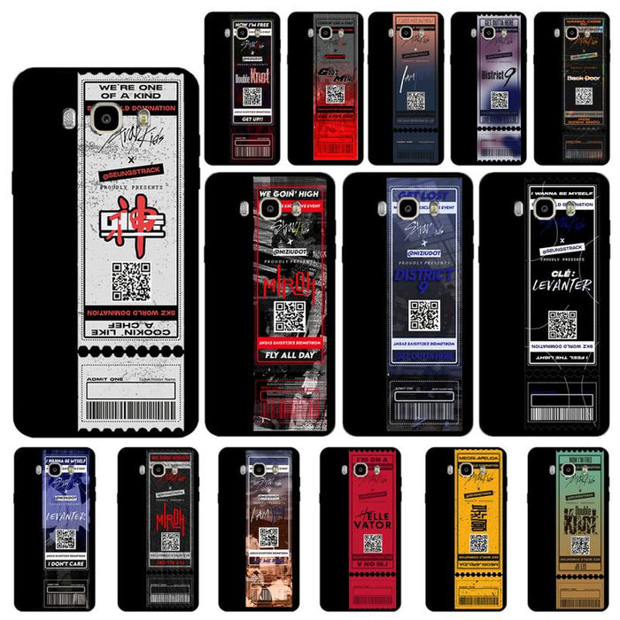 Stray Kids Air tickets Design Phone Case for Samsung J 4 5 6 7 8 prime plus 2018 2017 2016 J7 core