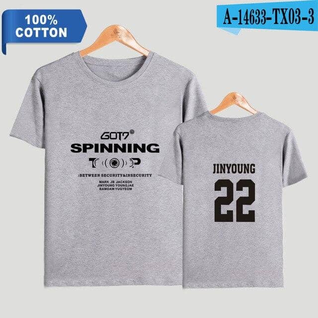Kpop Newest TOMMY 2019 NEW Kpop GOT7 SPINNING TOP 2D Print 100% Cotton Women/Men Clothes Short Sleeve T-Shirt Hot Sale Casual T Shirt that you'll fall in love with. At an affordable price at KPOPSHOP, We sell a variety of TOMMY 2019 NEW Kpop GOT7 SPINNING TOP 2D Print 100% Cotton Women/Men Clothes Short Sleeve T-Shirt Hot Sale Casual T Shirt with Free Shipping.
