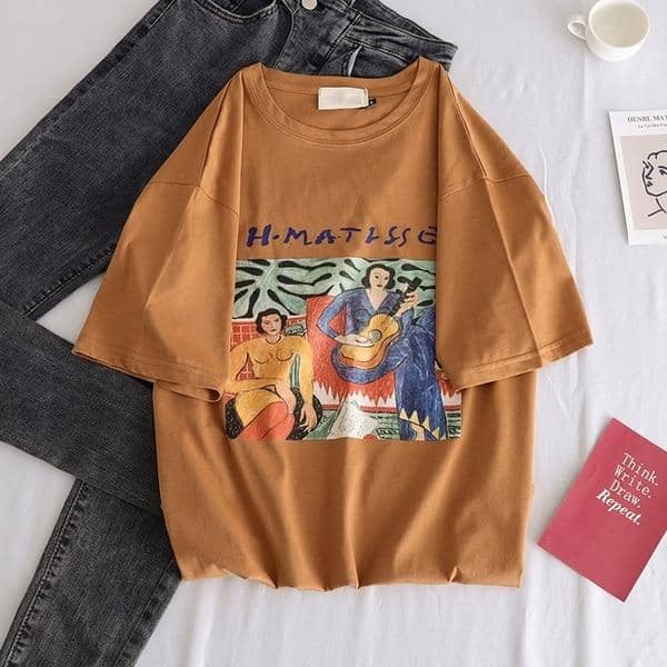 Kpopshop Originals - star embroidery korean Women Funny T-Shirts white Black Tops Female - Kpopshop