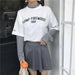 Kpopshop Originals - star embroidery korean Women Funny T-Shirts white Black Tops Female - Kpopshop