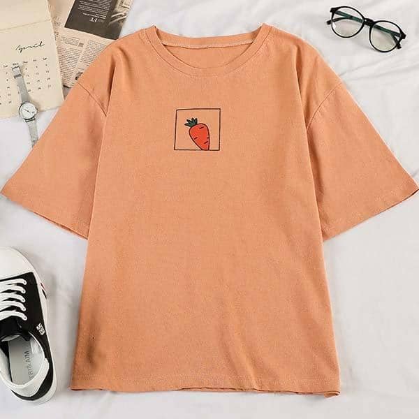 Kpopshop Originals - star embroidery korean Women Funny T-Shirts white Black Tops Female - Kpopshop