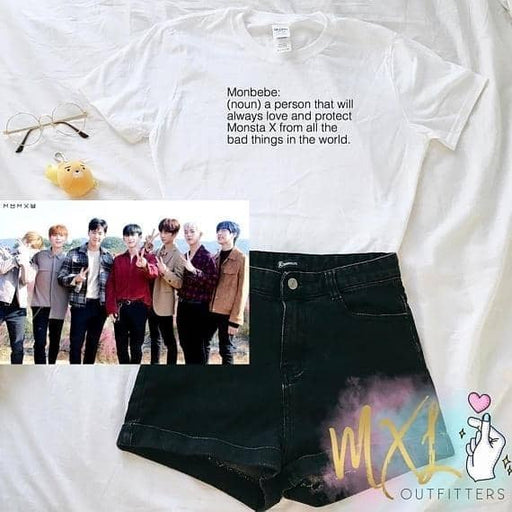 Kpop Newest Korea Style Tumblr Monsta X Streetwear T-shirt Monbebe Noun a Person Definition Shirt Casual Tops Tees Black that you'll fall in love with. At an affordable price at KPOPSHOP, We sell a variety of Korea Style Tumblr Monsta X Streetwear T-shirt Monbebe Noun a Person Definition Shirt Casual Tops Tees Black with Free Shipping.