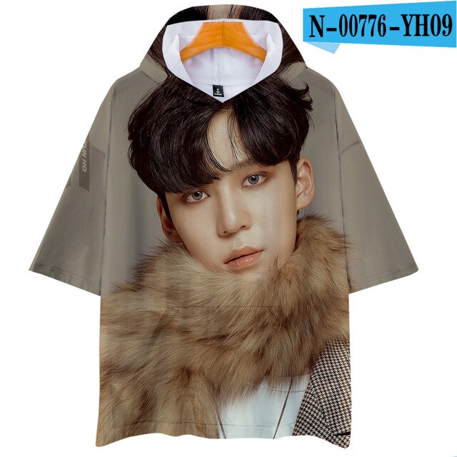 3D ATEEZ Idol Women Fans T-Shirt Loose funny Plus Size Kpop - Kpopshop