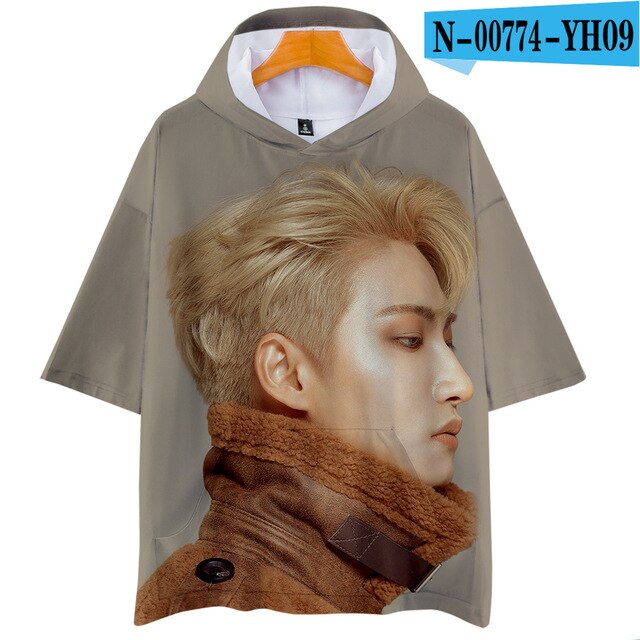 3D ATEEZ Idol Women Fans T-Shirt Loose funny Plus Size Kpop - Kpopshop